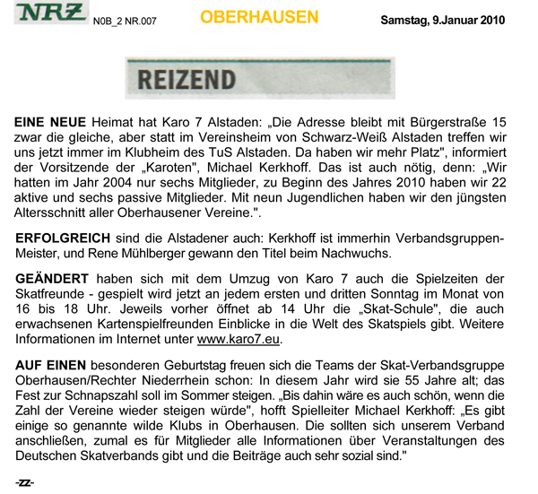 NRZ - Nr 007 NOB_2 - Lokales aus Oberhausen - Samstag den 9_Januar_2010-Eine Neue Heimat