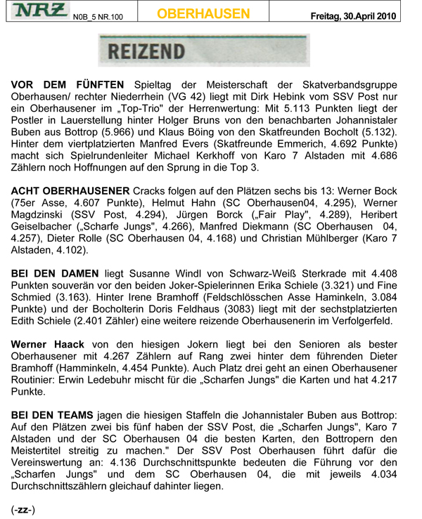 NRZ - Nr 100 NOB_5 - Oberhausen - Freitag den 30_April_2010 - Vor dem fnften
